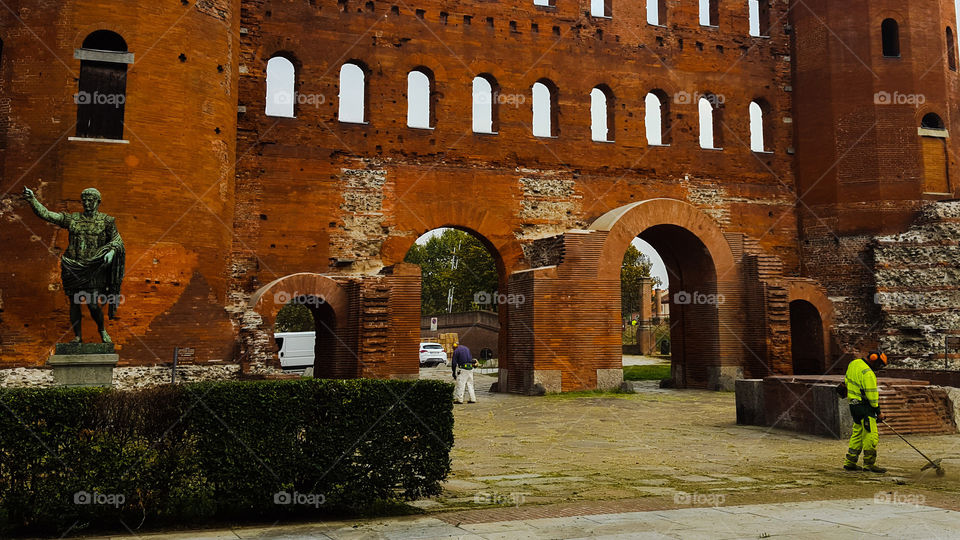 Architecture in Turin in Italy