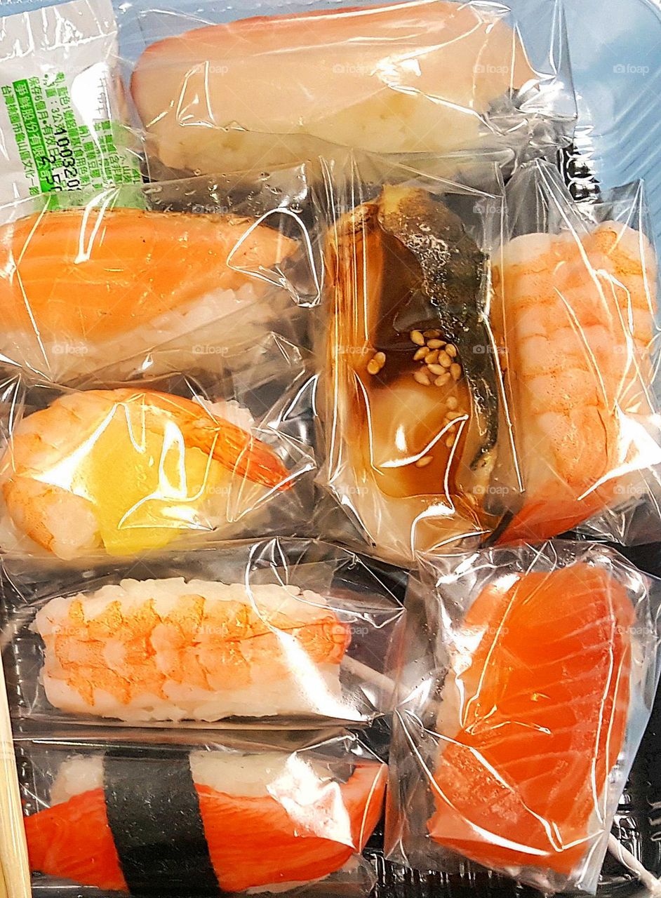 A wide variety of sushi for takeout