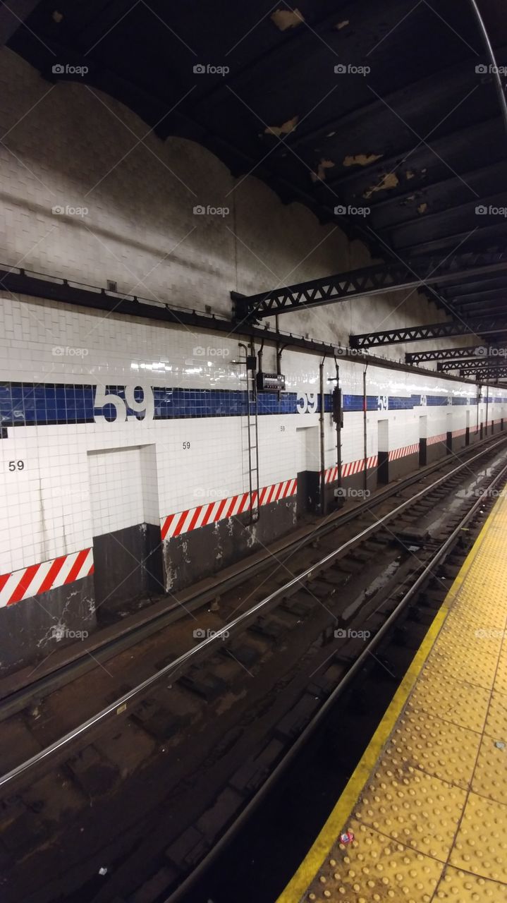 New York Subway Station Platform 59th