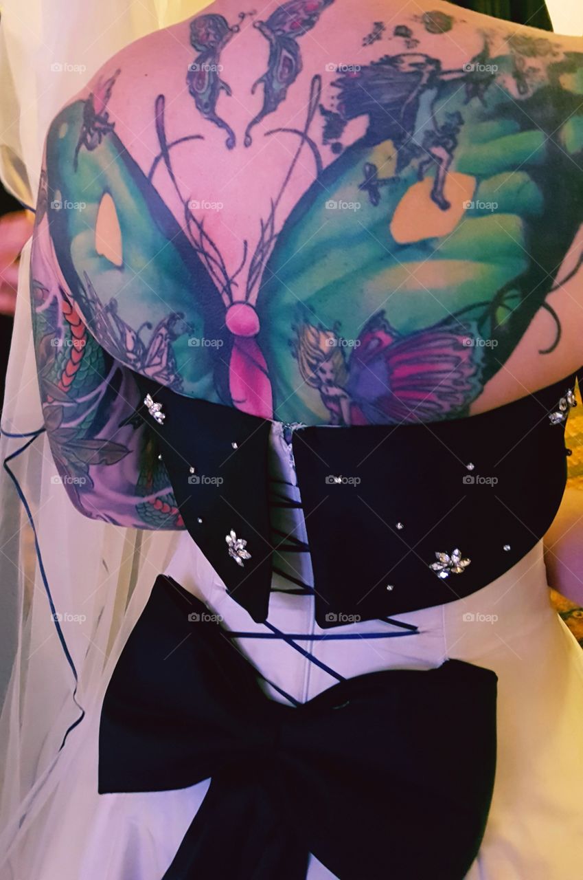 tattooed bridw
