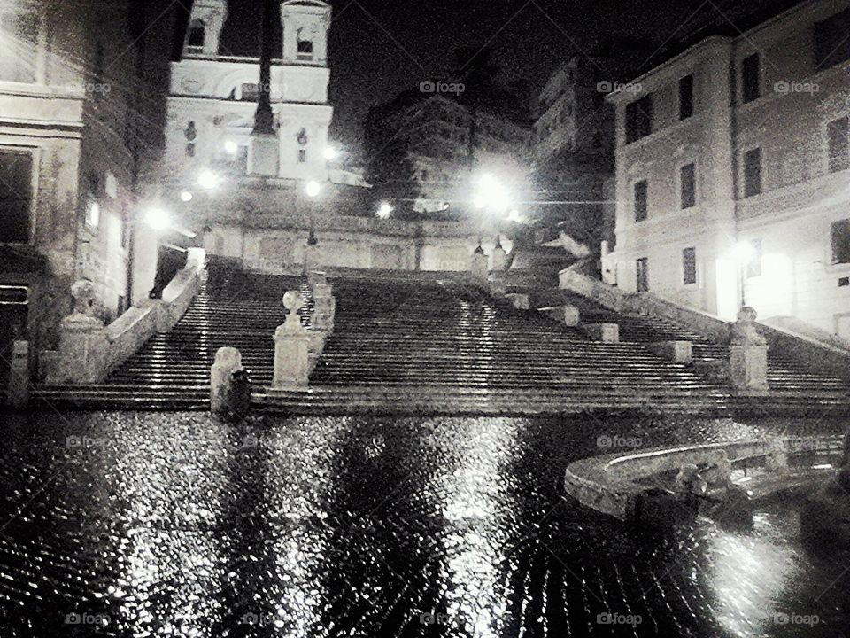 roma Piazza di Spagna by night