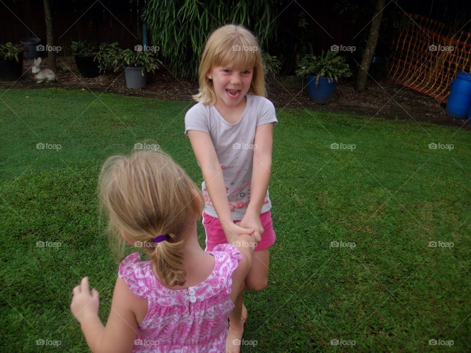 Girls playing