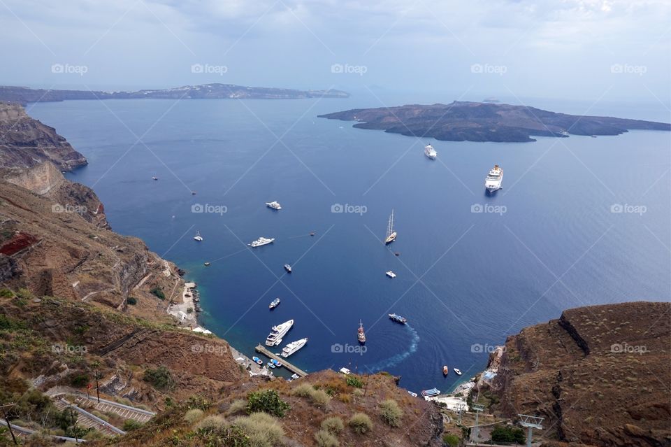 Old Port, Fira, Santorini, Greece 