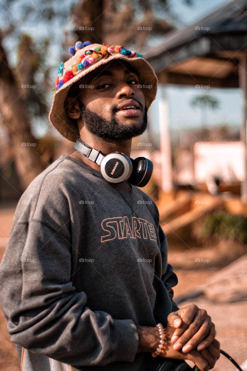 Dressed to slay, with my beautiful colorful hat