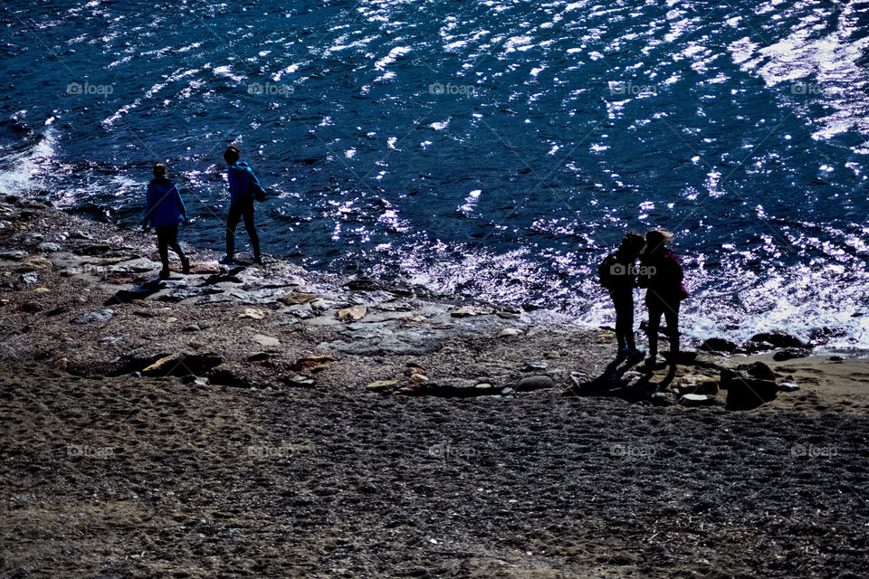 Backlight at the seaside in winter