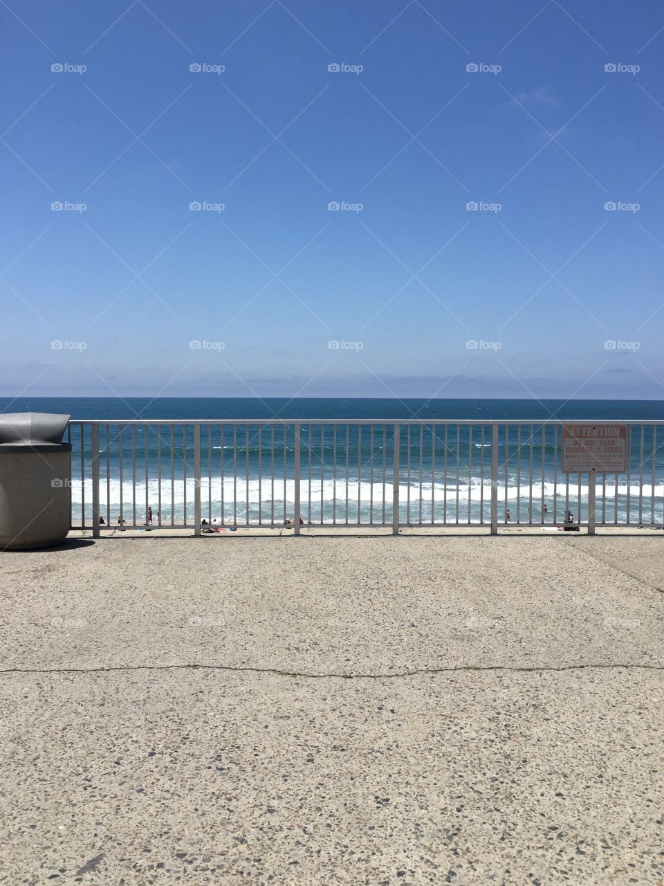 Beach Walkway. Carlsbad Beach sidewalk along the beach