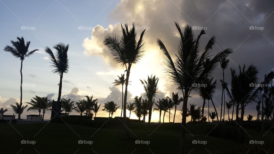 Morning Rays. Punta Cana Beach Sunrise