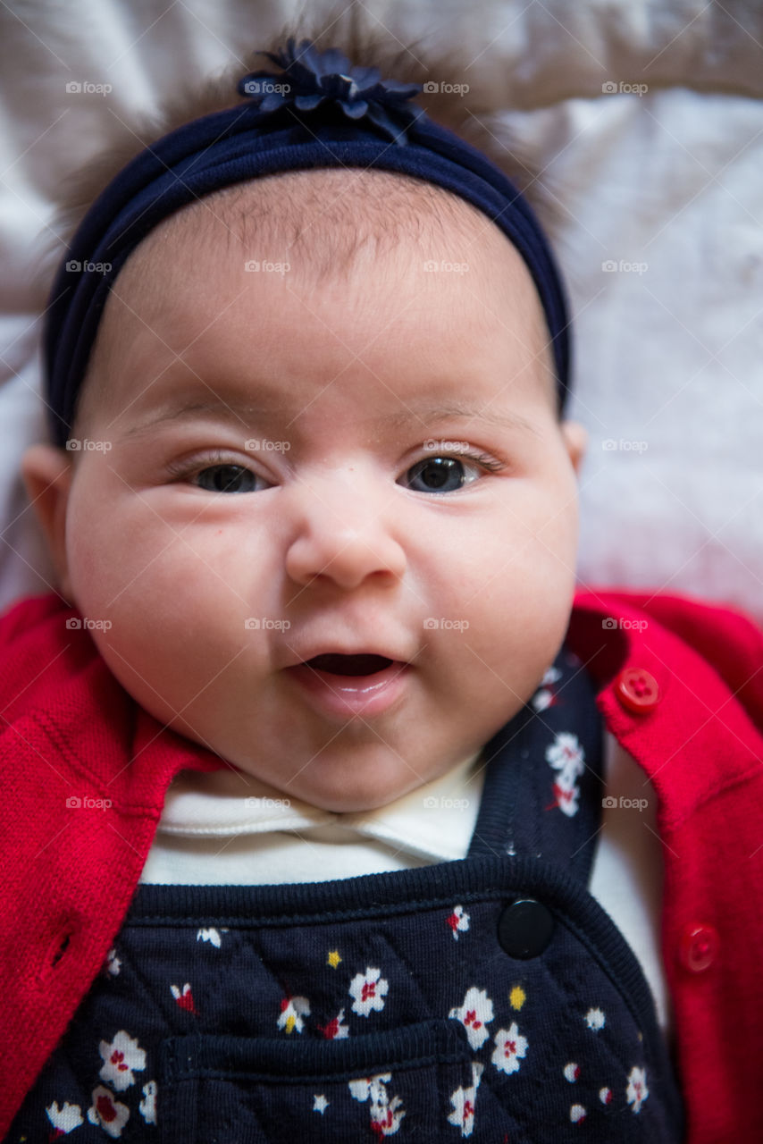 cute girl making funny face