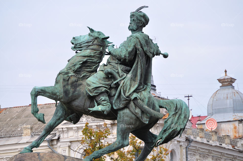 This is the statue of Bogdan Khmelnitsky, Kyiv, Ukraine.