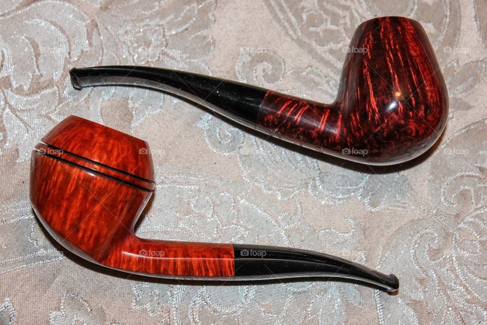 2 handmade pipes.