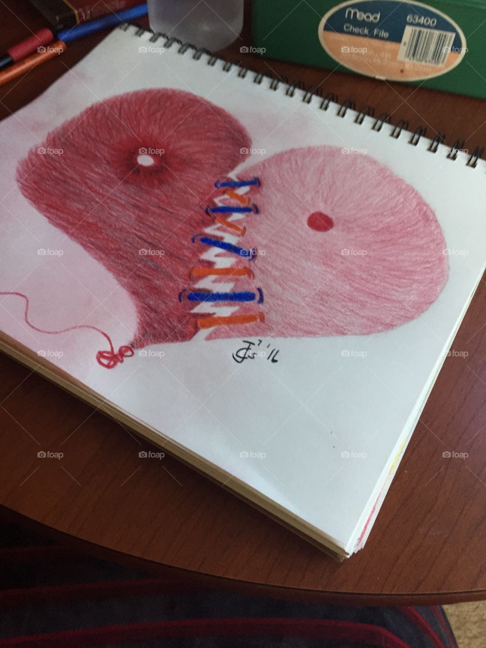 Heart drawing 