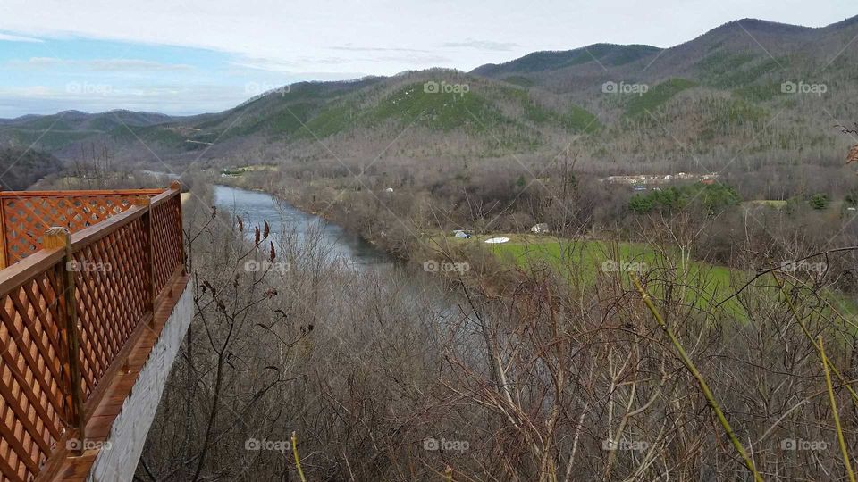 mountain river view