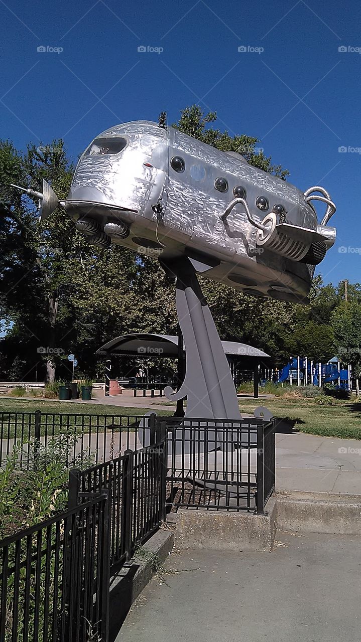 Spaceship. Out at the park