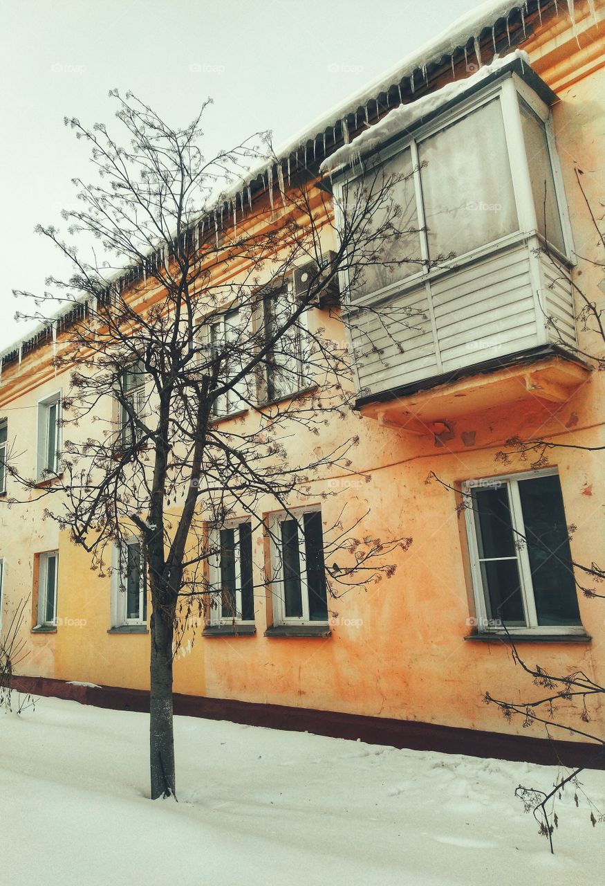 old apartment building. Russia.