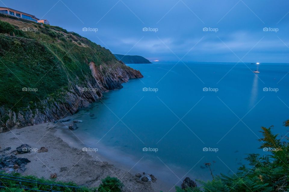 Long exposure of the sea in Cornwall 
