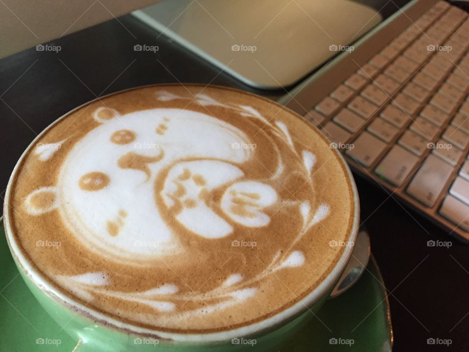 So cute coffee art.. 