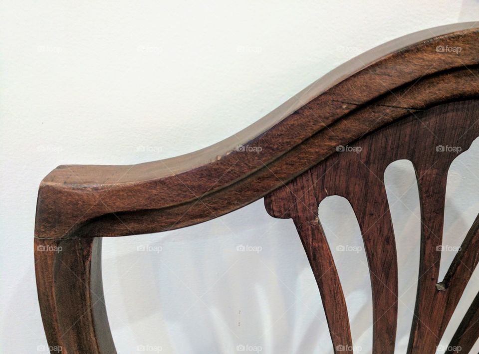 Close-up of wooden chair