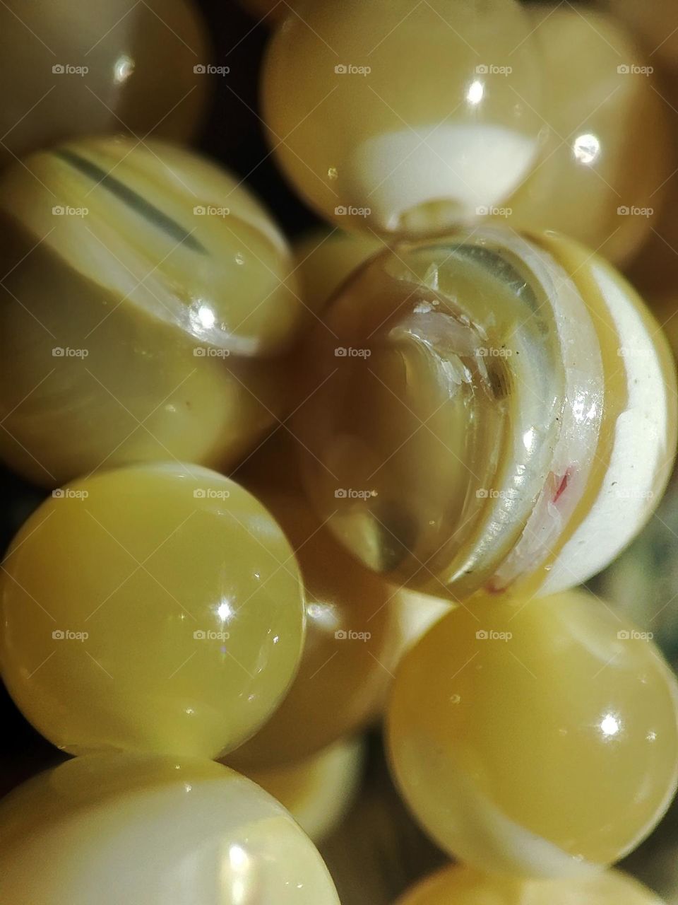 Macro photo of a natural stone lying on a table