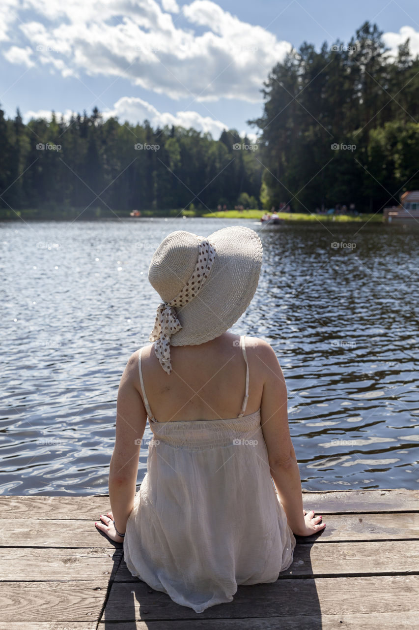 Relaxing at the lake. Alone time.