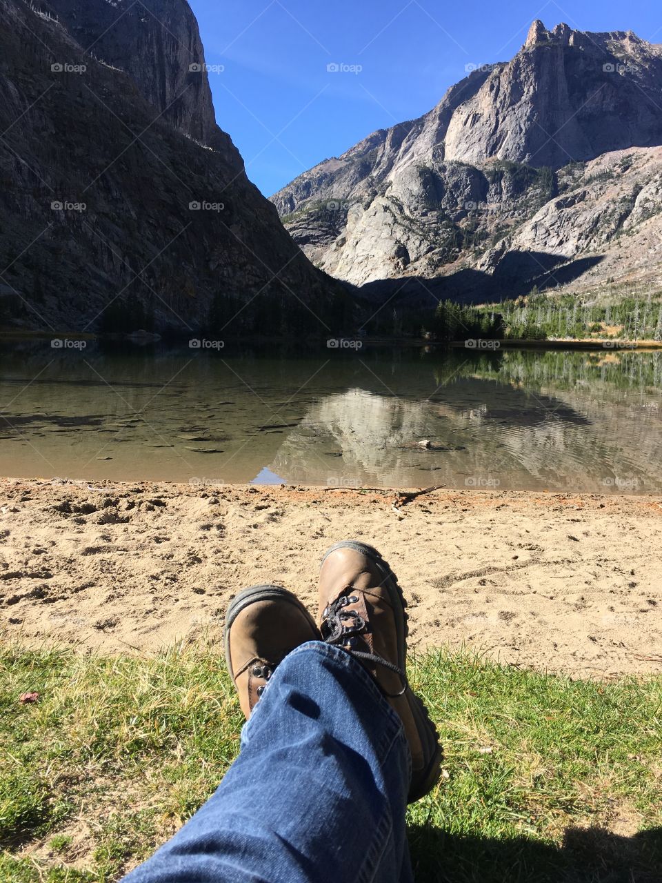 DKirby . Relaxing after a hike in the Beartooth mountains. 