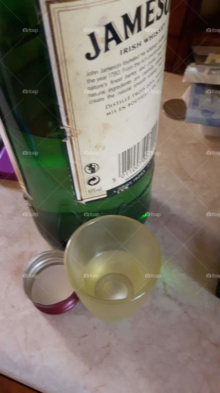 Poitin in a Whisky bottle