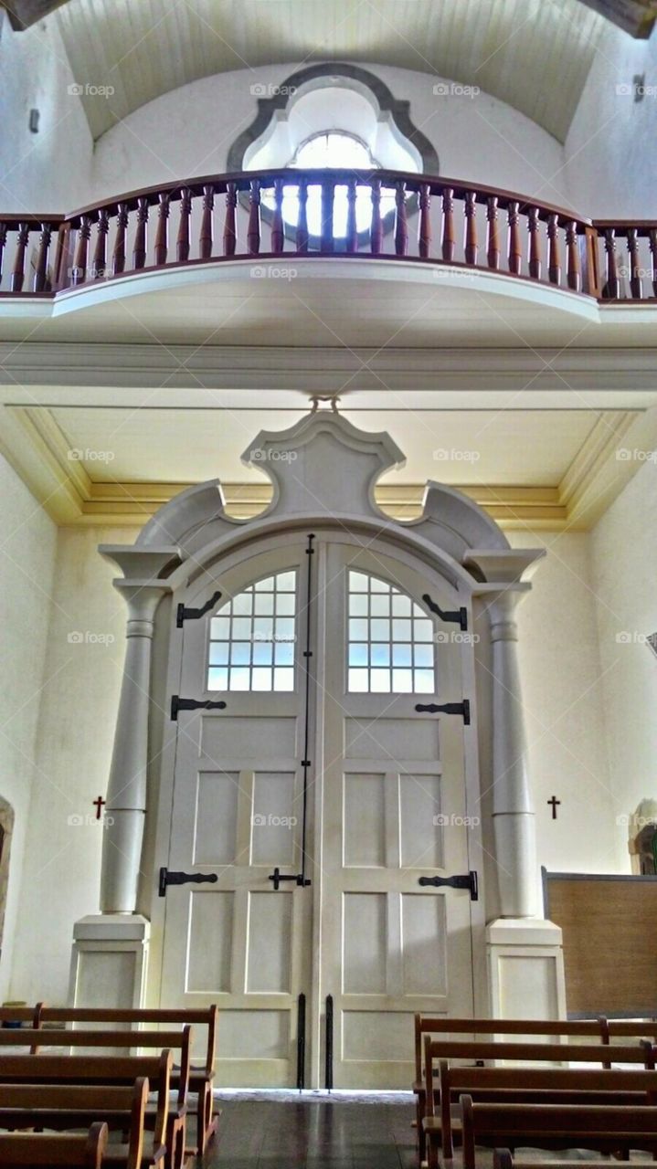 Empire era church entrance door