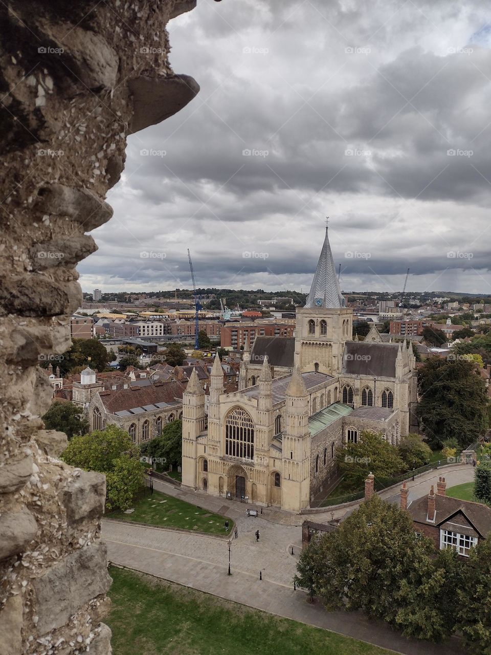 View from the top of Rochester castle