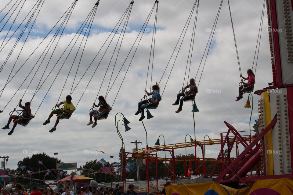 Swing ride at the South Dakota State Fair in Huron, SD. 