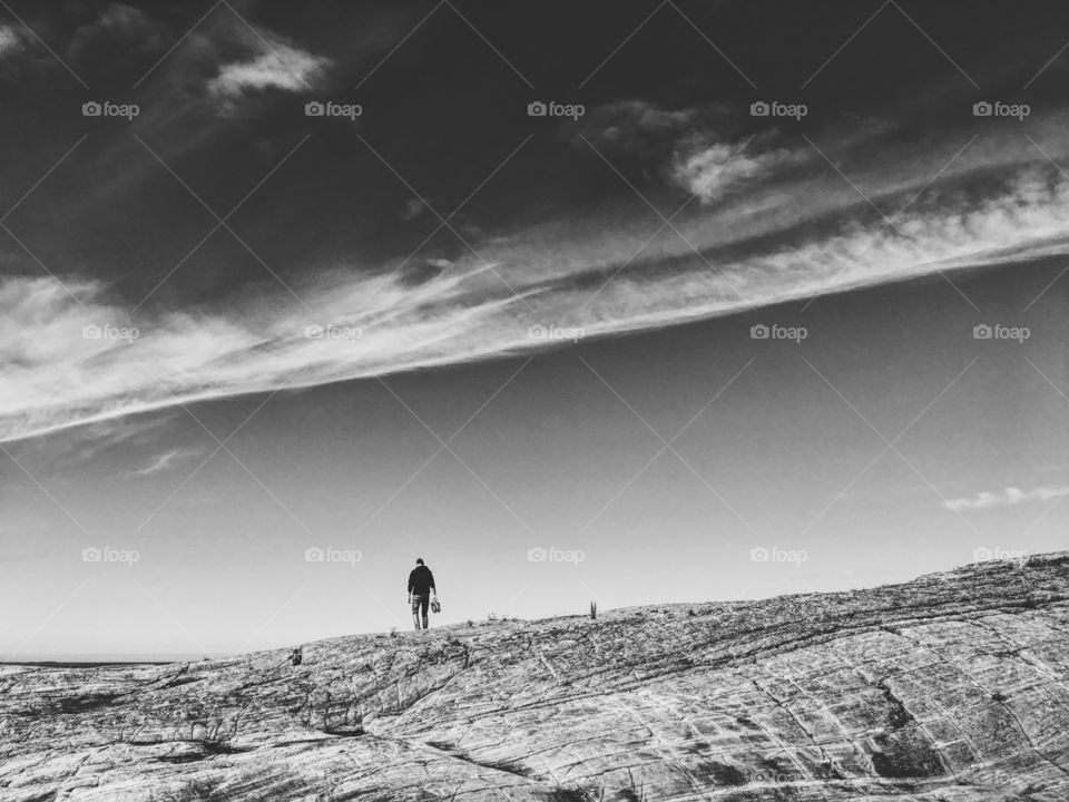 Monochrome, Landscape, Beach, Sea, People