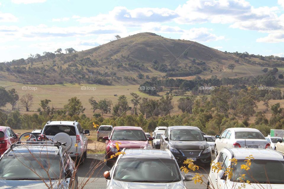 Aussie landscape in a carpark