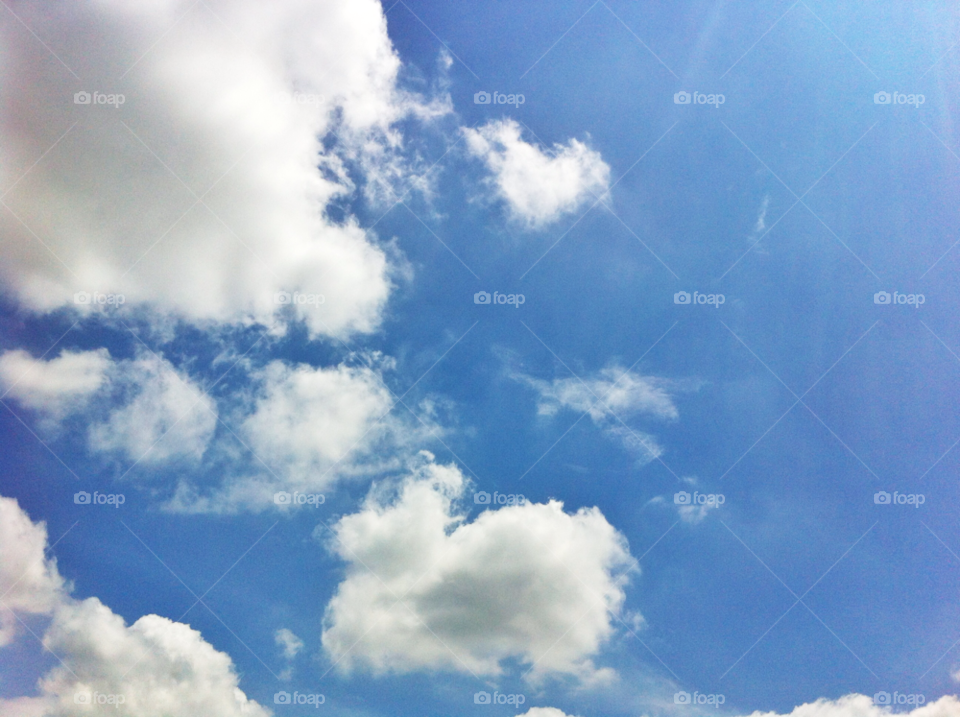 sky blue cloud bangkok by wacharapol