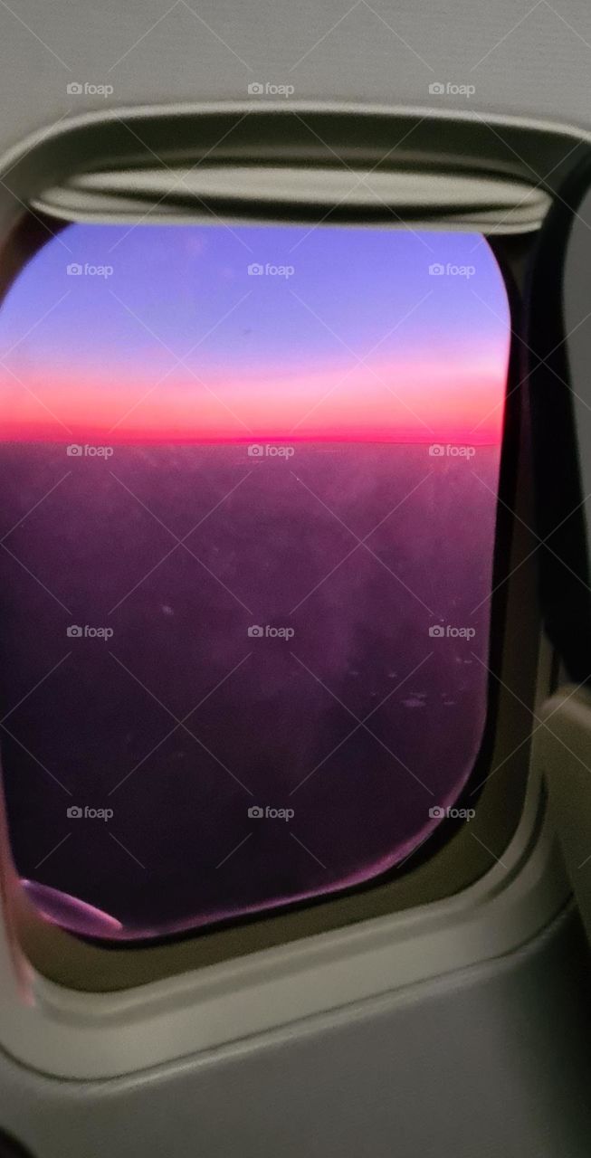 sunrise from a plane