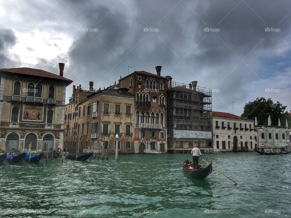 Venice. Grand Canal . Thunder Sky.