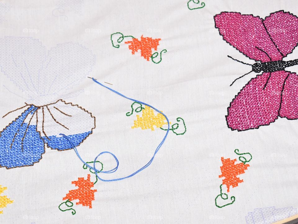 Cross Stitching Butterflies