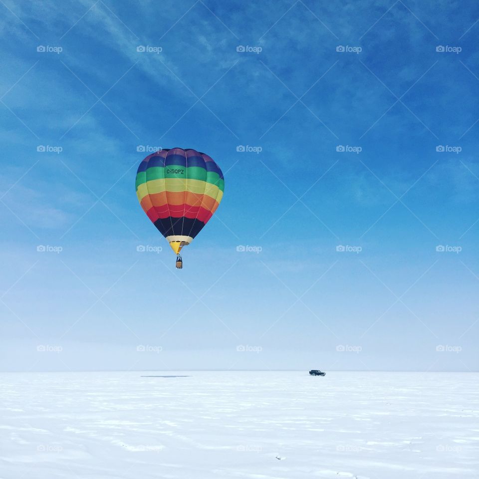 Hot Air Balloon in mid-winter
