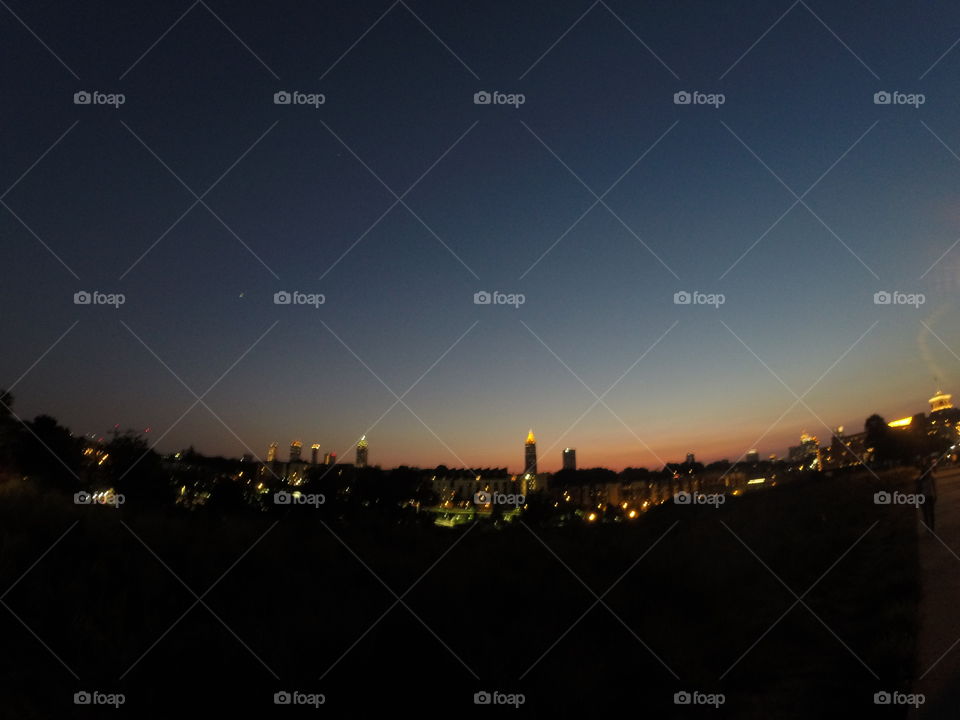 The Atlanta Skyline at night