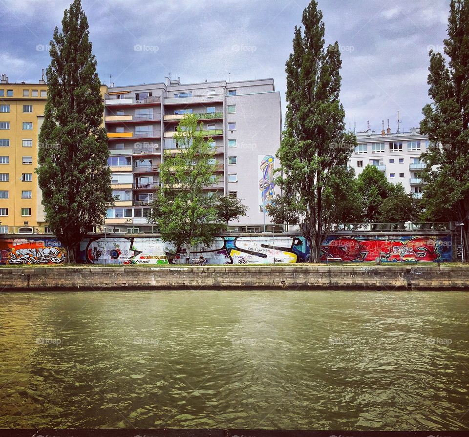 City, River, Water, Building, Reflection