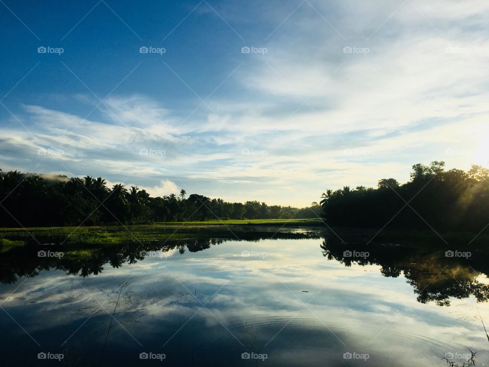 An amazing reflection on the lake