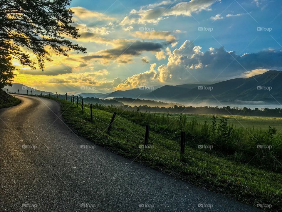 Sunrise in Cades Cove