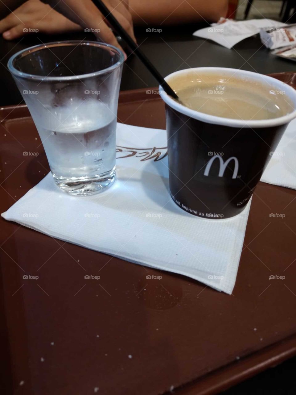 coffee and cold Water