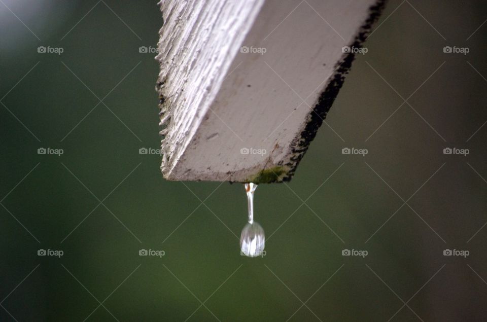 Raindrop from the rooftop