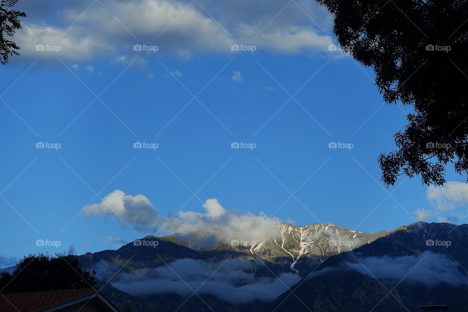 Mountain View sky blue