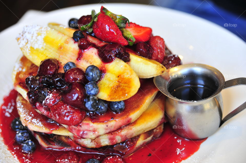 Close-up delicious pancake