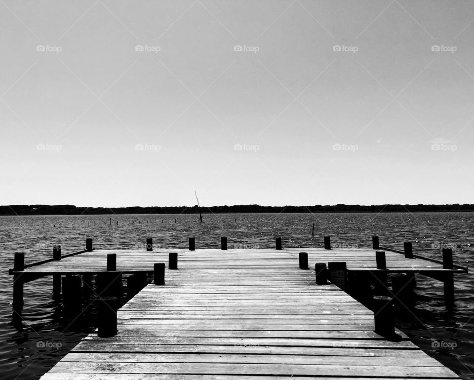 Black and white dock