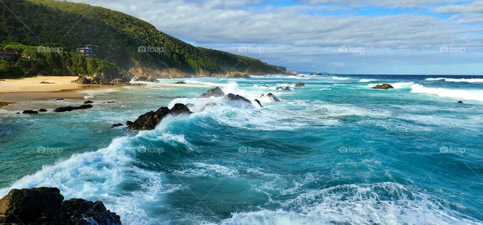 Breathtaking ocean scenery captured at Keurboomstrand in South Africa