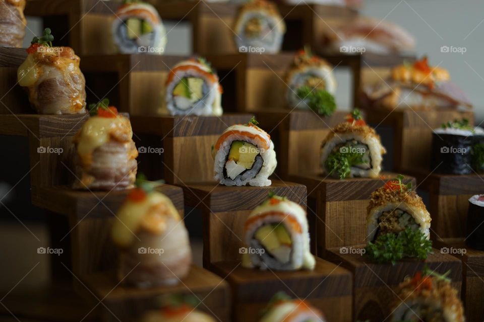 Food sushi is good taste