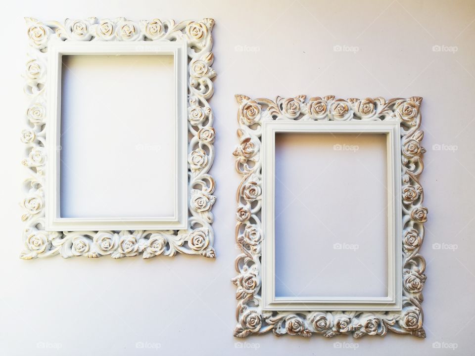 Photo frame in shabby chic style