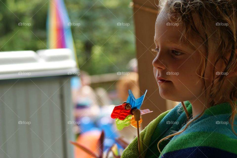 Girl with Pinwheel