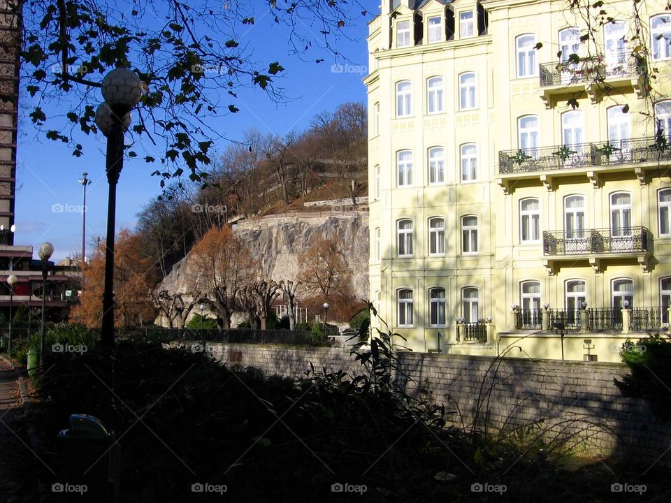 Bathed in Blue. Historic Karlovy Vary 