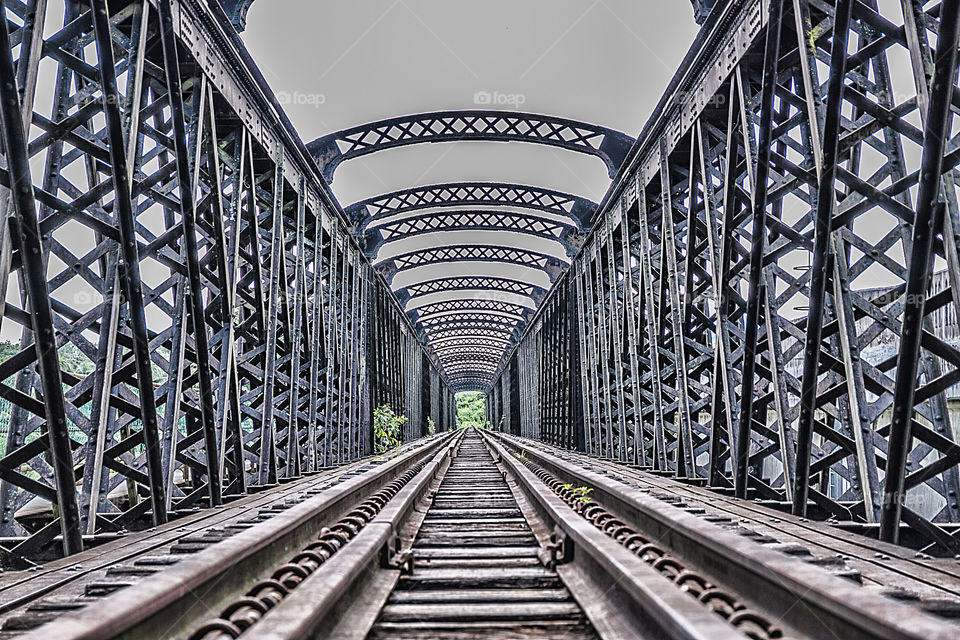 View of an old railway track